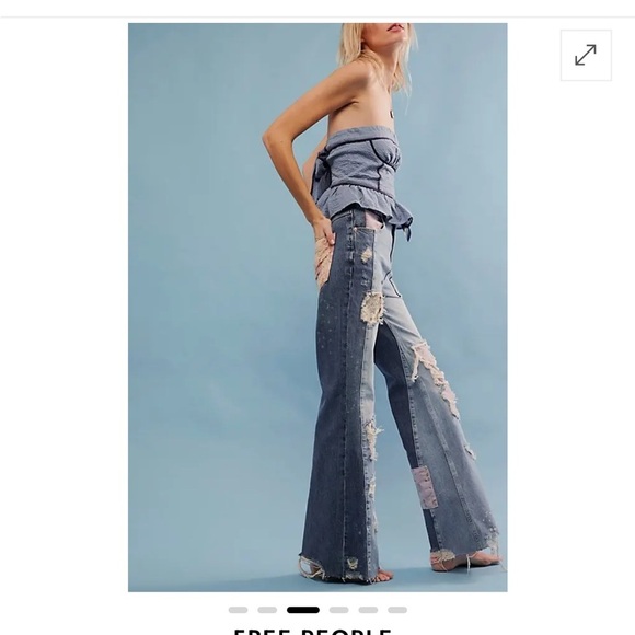 Free People Love Story Mid Rise Flare Jeans 28 - Picture 2 of 10